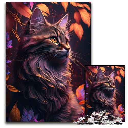 1000-teiliges Puzzle für Erwachsene, Katzen-Puzzle für Erwachsene, perfekt für Halloween, Weihnachten, Geburtstagsgeschenk, 26x38cm von LGSHENG