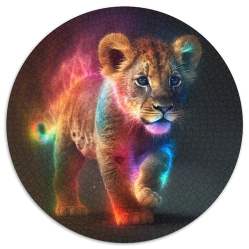1000-teiliges Puzzle für Erwachsene, Kunst, Bunte Löwen, Puzzle für Erwachsene, ideales Urlaubs- oder Geburtstagsgeschenk, Partyspiel-Spielzeug, 67,5 x 67,5 cm von LGSHENG