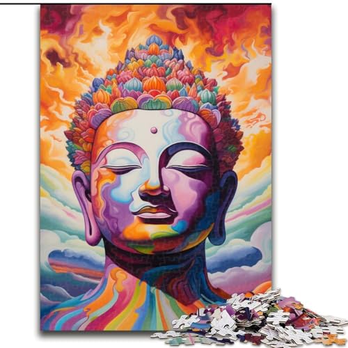 1000-teiliges Puzzle für Erwachsene, Kunst-Buddha-Puzzle, pädagogisches Denkspiel, künstlerische Heim- und Bürodekoration, ab 14 Jahren (Größe: 50x75cm) von LGSHENG