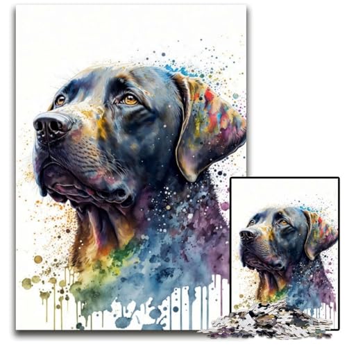 1000-teiliges Puzzle für Erwachsene, Labrador-Puzzles für Erwachsene, Denkspiel für Teenager, 50x75cm von LGSHENG