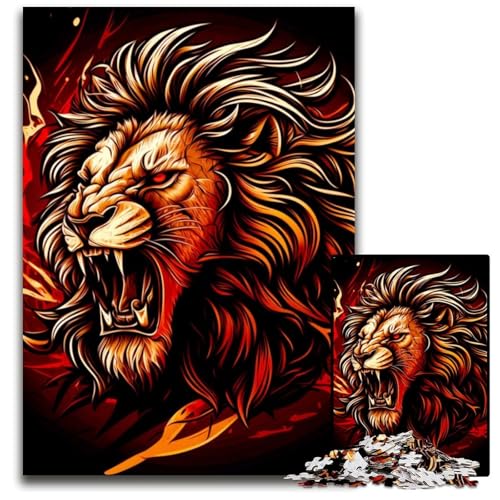 1000-teiliges Puzzle für Erwachsene, Löwe, Holzpuzzle, hochschwieriges Denkspiel für Jugendliche, 26x38cm 1000-teiliges Puzzle für Erwachsene, Löwe, Holzpuzzle, hochschwieriges Denkspiel für Jugendliche, 26x38cm von LGSHENG