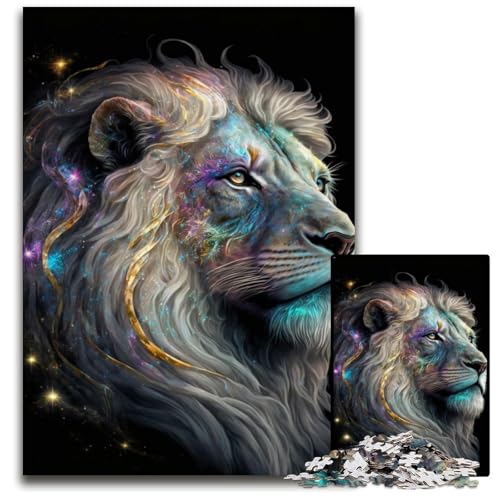 1000-teiliges Puzzle für Erwachsene, Löwe, Holzpuzzle, hochschwieriges Denkspiel für Jugendliche, 50x75cm 1000-teiliges Puzzle für Erwachsene, Löwe, Holzpuzzle, hochschwieriges Denkspiel für Jugendliche, 50x75cm von LGSHENG