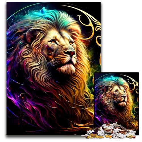 1000-teiliges Puzzle für Erwachsene, Löwe, Holzpuzzle, hochschwieriges Denkspiel für Jugendliche, 50x75cm 1000-teiliges Puzzle für Erwachsene, Löwe, Holzpuzzle, hochschwieriges Denkspiel für Jugendliche, 50x75cm von LGSHENG