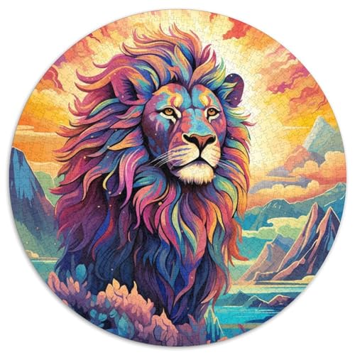 1000-teiliges Puzzle für Erwachsene, Löwen-Puzzle für Erwachsene, Weihnachten, Halloween, Ostern, Neujahr (67,5 x 67,5 cm) von LGSHENG
