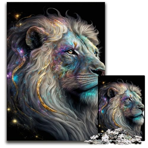 1000-teiliges Puzzle für Erwachsene, Löwen-Puzzle für Erwachsene, perfekt für Halloween, Weihnachten, Geburtstagsgeschenk, 26x38cm von LGSHENG