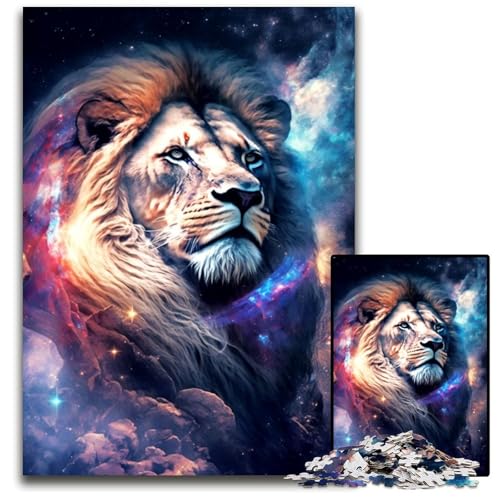 1000-teiliges Puzzle für Erwachsene, Löwen-Puzzle für Erwachsene, perfekt für Halloween, Weihnachten, Geburtstagsgeschenk, 50x75cm von LGSHENG