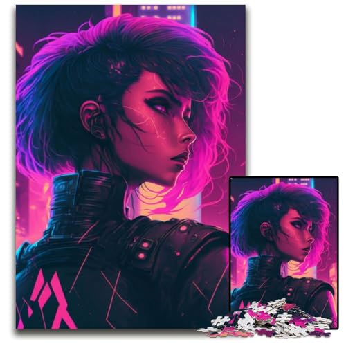 1000-teiliges Puzzle für Erwachsene, Neon-Mädchen-Puzzles für Erwachsene, Denkspiel für Teenager, 26x38cm 1000-teiliges Puzzle für Erwachsene, Neon-Mädchen-Puzzles für Erwachsene, Denkspiel für Teenager, 26x38cm von LGSHENG