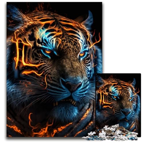 1000-teiliges Puzzle für Erwachsene, Neon-Tiger, Holzpuzzle, hochschwieriges Denkspiel für Jugendliche, 50x75cm 1000-teiliges Puzzle für Erwachsene, Neon-Tiger, Holzpuzzle, hochschwieriges Denkspiel für Jugendliche, 50x75cm von LGSHENG