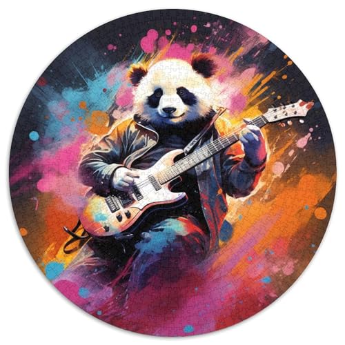 1000-teiliges Puzzle für Erwachsene, Panda spielt Gitarre, Puzzle für Erwachsene, Familieninteraktion und lustiges Geschenk, lebendiges abstraktes Design, 67,5 x 67,5 cm 1000-teiliges Puzzle für Erwachsene, Panda spielt Gitarre, Puzzle für Erwachsene, Familieninteraktion und lustiges Geschenk, lebendiges abstraktes Design, 67,5 x 67,5 cm von LGSHENG