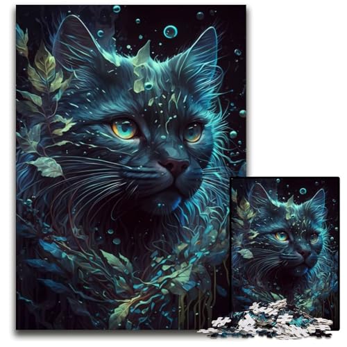 1000-teiliges Puzzle für Erwachsene, Perserkatze, Bezauberndes Puzzle für Erwachsene, perfekt für Halloween, Weihnachten, Geburtstagsgeschenk, 26x38cm von LGSHENG