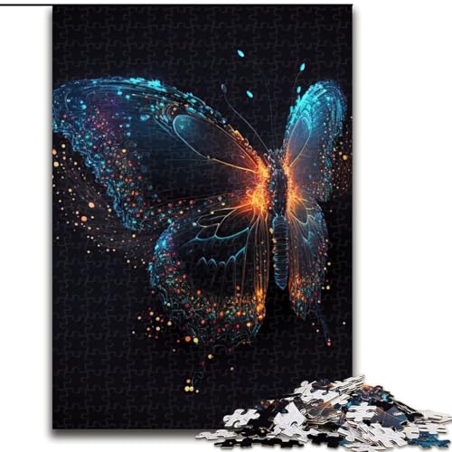 1000-teiliges Puzzle für Erwachsene, Schmetterling, buntes Puzzle, pädagogisches Denkspiel, künstlerische Heim- und Bürodekoration, ab 14 Jahren (Größe: 26x38cm) von LGSHENG