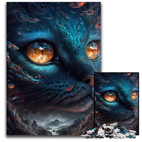 1000-teiliges Puzzle für Erwachsene, Scottish Fold Cat, Holzpuzzle, hochschwieriges Denkspiel für Jugendliche, 50x75cm 1000-teiliges Puzzle für Erwachsene, Scottish Fold Cat, Holzpuzzle, hochschwieriges Denkspiel für Jugendliche, 50x75cm von LGSHENG