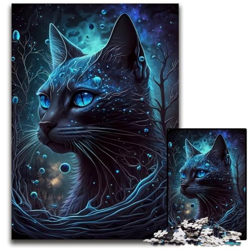 1000-teiliges Puzzle für Erwachsene, Siamkatze, Puzzle für Erwachsene, perfekt für Halloween, Weihnachten, Geburtstagsgeschenk, 50x75cm von LGSHENG