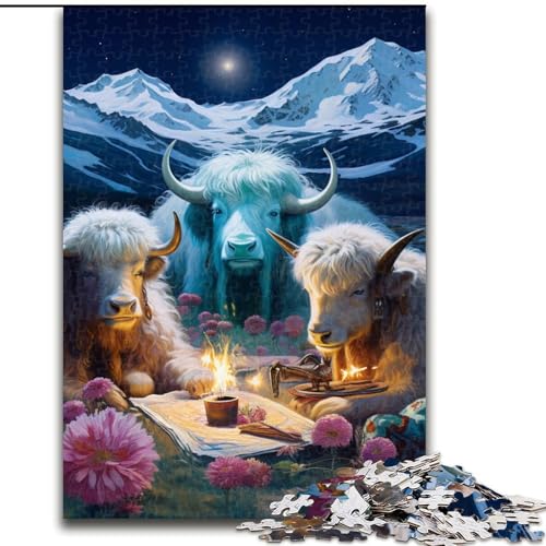 1000-teiliges Puzzle für Erwachsene, Sternenhimmel-Yak-Puzzle, pädagogisches Denkspiel, künstlerische Heim- und Bürodekoration, ab 14 Jahren (Größe: 26x38cm) von LGSHENG