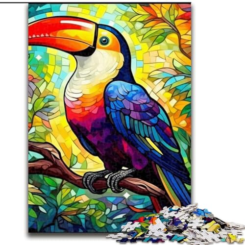 1000-teiliges Puzzle für Erwachsene, Tier-Tukane, pädagogisches Denkspiel, künstlerische Heim- und Bürodekoration, ab 14 Jahren (Größe: 50x75cm) von LGSHENG