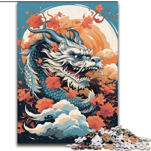1000-teiliges Puzzle für Erwachsene, Tier- und Drachenpuzzle, ideal für Liebhaber, perfektes Weihnachts-, Neujahrs- und Valentinstagsgeschenk (Größe: 26x38cm) von LGSHENG