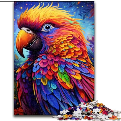 1000-teiliges Puzzle für Erwachsene, Tiere, Vögel, Papageien, pädagogisches Denkspiel, künstlerische Heim- und Bürodekoration, ab 14 Jahren (Größe: 50x75cm) von LGSHENG