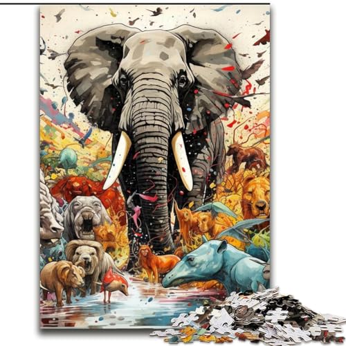 1000-teiliges Puzzle für Erwachsene, Tierwelt-Puzzle, anspruchsvolles Denkspiel für Teenager, Spaß für den Familienspieleabend (Größe: 50x75cm) von LGSHENG
