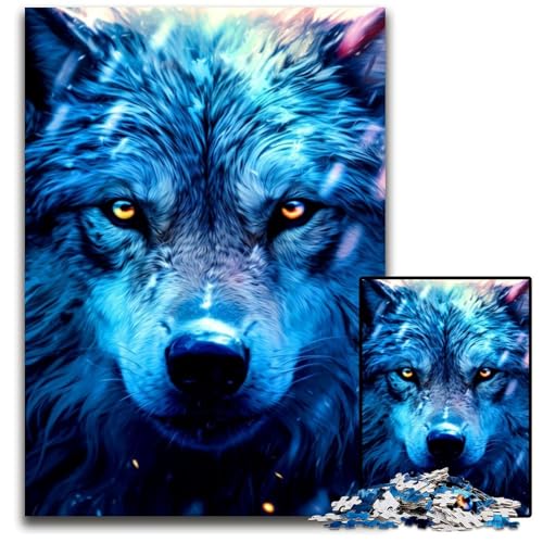 1000-teiliges Puzzle für Erwachsene, Wolfspuzzle für Erwachsene, Denkspiel für Teenager, 50x75cm 1000-teiliges Puzzle für Erwachsene, Wolfspuzzle für Erwachsene, Denkspiel für Teenager, 50x75cm von LGSHENG