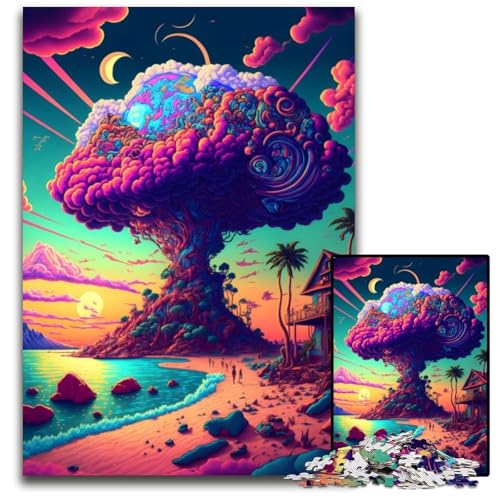 1000-teiliges Puzzle für Erwachsene, buntes großes Baum-Puzzle für Erwachsene, Denkspiel für Teenager, 50x75cm 1000-teiliges Puzzle für Erwachsene, buntes großes Baum-Puzzle für Erwachsene, Denkspiel für Teenager, 50x75cm von LGSHENG