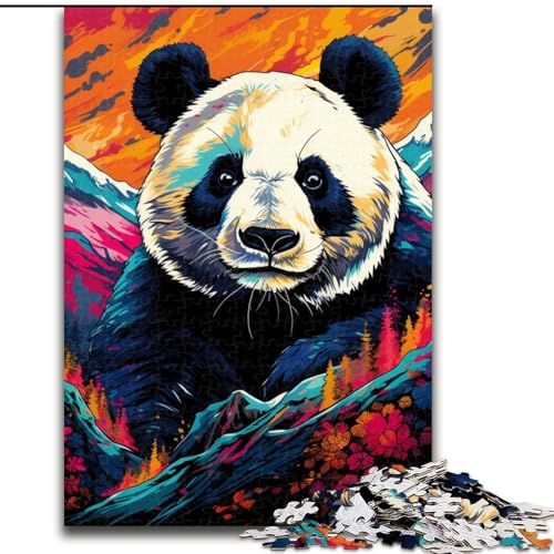 1000-teiliges Puzzle für Erwachsene, farbenfrohes Tier-Panda-Puzzle für Teenager und Familien, perfekte DIY-Dekoration und knifflige Herausforderung (Größe: 26x38cm) von LGSHENG