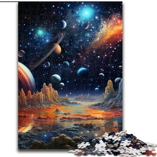 1000-teiliges Puzzle für Erwachsene, farbenfrohes Universum-Puzzle, pädagogisches Denkspiel, künstlerische Heim- und Bürodekoration, ab 14 Jahren (Größe: 26x38cm) von LGSHENG