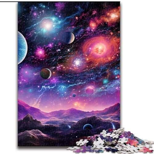 1000-teiliges Puzzle für Erwachsene, farbenfrohes Universum-Puzzle, pädagogisches Denkspiel, künstlerische Heim- und Bürodekoration, ab 14 Jahren (Größe: 50x75cm) von LGSHENG