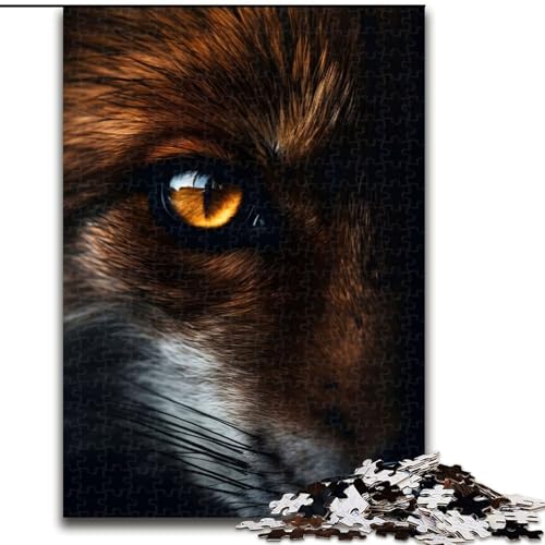1000-teiliges Puzzle für Erwachsene, faszinierendes Fuchsaugen-Makro-Puzzle, interaktives Familienspiel, ideal für Teenager, Denksport-Geschenk (Größe: 50x75cm) von LGSHENG
