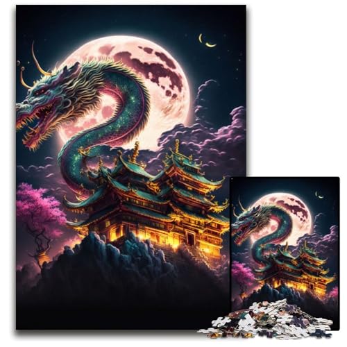 1000-teiliges Puzzle für Erwachsene, japanische Drachen-Puzzles für Erwachsene, Denkspiel für Teenager, 50x75cm 1000-teiliges Puzzle für Erwachsene, japanische Drachen-Puzzles für Erwachsene, Denkspiel für Teenager, 50x75cm von LGSHENG