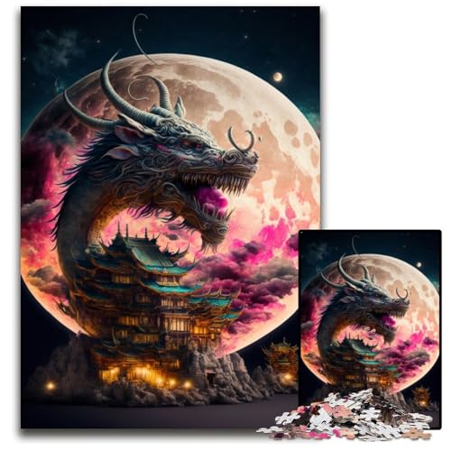 1000-teiliges Puzzle für Erwachsene, japanische Drachen-Puzzles für Erwachsene, Denkspiel für Teenager, 50x75cm 1000-teiliges Puzzle für Erwachsene, japanische Drachen-Puzzles für Erwachsene, Denkspiel für Teenager, 50x75cm von LGSHENG