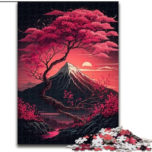 1000-teiliges Puzzle für Erwachsene, japanische Kirschblüten, Teenager, Paare und Freunde zum Geburtstag, zu Weihnachten (Größe: 26x38cm) von LGSHENG
