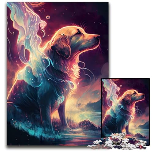 1000-teiliges Puzzle für Erwachsene, magischer Hund, Holzpuzzle, hochschwieriges Denkspiel für Jugendliche, 50x75cm 1000-teiliges Puzzle für Erwachsene, magischer Hund, Holzpuzzle, hochschwieriges Denkspiel für Jugendliche, 50x75cm von LGSHENG