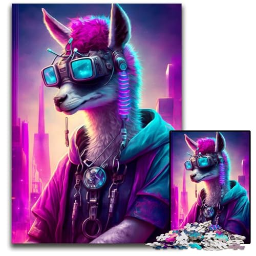 1000-teiliges Puzzle für Erwachsene, niedliches Lama-Holzpuzzle, schwieriges Denkspiel für Jugendliche, 50x75cm 1000-teiliges Puzzle für Erwachsene, niedliches Lama-Holzpuzzle, schwieriges Denkspiel für Jugendliche, 50x75cm von LGSHENG
