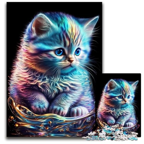 1000-teiliges Puzzle für Erwachsene, süßes Nebelkätzchen, Holzpuzzle, hochschwieriges Denkspiel für Teenager, 50x75cm 1000-teiliges Puzzle für Erwachsene, süßes Nebelkätzchen, Holzpuzzle, hochschwieriges Denkspiel für Teenager, 50x75cm von LGSHENG