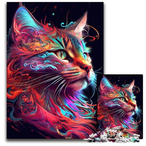 1000-teiliges Puzzle für Erwachsene „Die vertrauensvolle Katze“ aus Holz, schwieriges Denkspiel für Jugendliche, 50x75cm 1000-teiliges Puzzle für Erwachsene „Die vertrauensvolle Katze“ aus Holz, schwieriges Denkspiel für Jugendliche, 50x75cm von LGSHENG