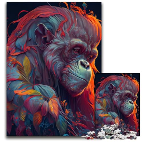 1000-teiliges Puzzle für Erwachsene. Der weise Urang Utan. Puzzle für Erwachsene. Perfekt für Halloween, Weihnachten, Geburtstagsgeschenk. 50x75cm 1000-teiliges Puzzle für Erwachsene. Der weise Urang Utan. Puzzle für Erwachsene. Perfekt für Halloween, Weihnachten, Geburtstagsgeschenk. 50x75cm von LGSHENG