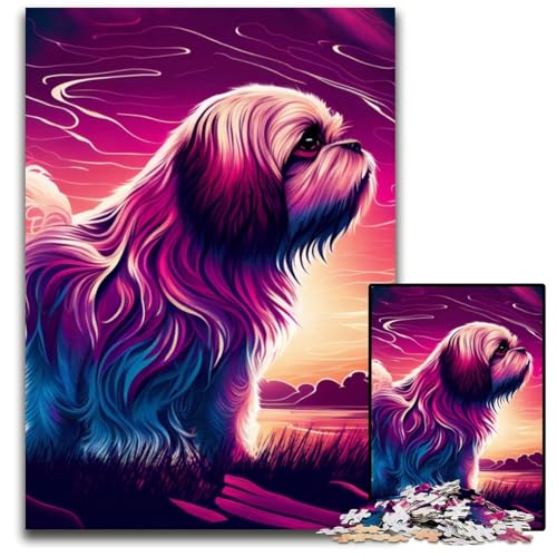 1000-teiliges Puzzle für Erwachsene. EIN wunderschönes Shitzu-Hunde-Puzzle für Erwachsene. Perfekt für Halloween, Weihnachten, Geburtstagsgeschenk. 50x75cm 1000-teiliges Puzzle für Erwachsene. EIN wunderschönes Shitzu-Hunde-Puzzle für Erwachsene. Perfekt für Halloween, Weihnachten, Geburtstagsgeschenk. 50x75cm von LGSHENG