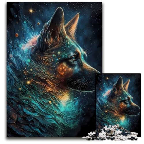 1000-teiliges Puzzle mit deutschem Schäferhund, anspruchsvolles Denkspiel für Teenager, unterhaltsames interaktives Spiel für die ganze Familie, 26x38cm 1000-teiliges Puzzle mit deutschem Schäferhund, anspruchsvolles Denkspiel für Teenager, unterhaltsames interaktives Spiel für die ganze Familie, 26x38cm von LGSHENG