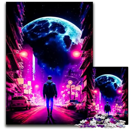 Amazing Night Puzzle 1000 Teile für Erwachsene, Holzpuzzle für Erwachsene, ideales DIY-Dekor und Denksportgeschenk, 50x75cm Amazing Night Puzzle 1000 Teile für Erwachsene, Holzpuzzle für Erwachsene, ideales DIY-Dekor und Denksportgeschenk, 50x75cm von LGSHENG