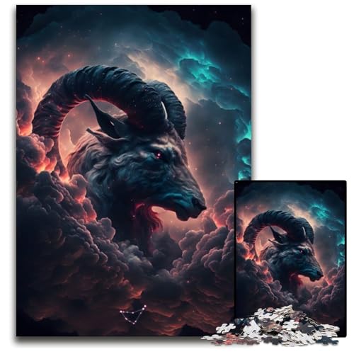 Ambitious Capricorn Puzzles für Erwachsene, 1000 Teile, Puzzles für Erwachsene, Familie und Freunde, geeignet für Kinder ab 14 Jahren, 50x75cm Ambitious Capricorn Puzzles für Erwachsene, 1000 Teile, Puzzles für Erwachsene, Familie und Freunde, geeignet für Kinder ab 14 Jahren, 50x75cm von LGSHENG
