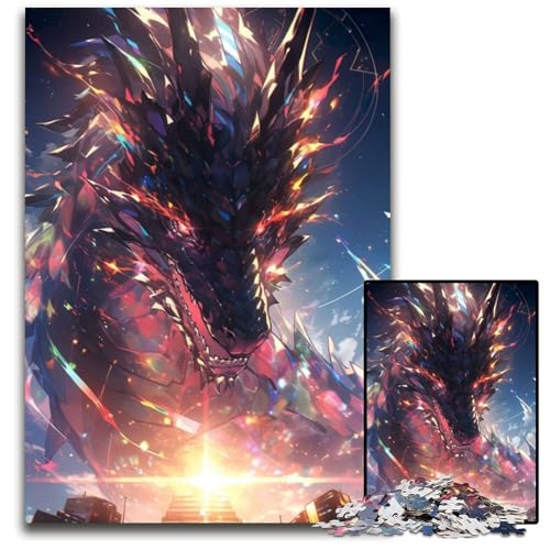 Anime-Drache, 1000-teiliges Puzzle für Erwachsene, Karton, Denksportaufgabe, dekoratives DIY-Spiel, interaktives Familienspielzeug, 26x38cm Anime-Drache, 1000-teiliges Puzzle für Erwachsene, Karton, Denksportaufgabe, dekoratives DIY-Spiel, interaktives Familienspielzeug, 26x38cm von LGSHENG