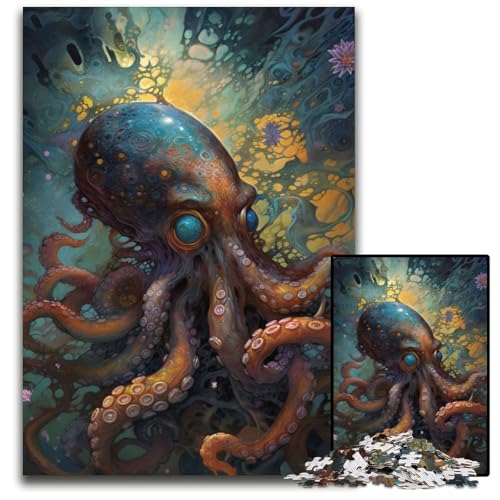 Aquarell-Oktopus, 1000 Teile, Puzzle, Geschenke, Puzzles für Erwachsene, Familienaktivität, Heimdekoration zum Selbermachen, 26x38cm Aquarell-Oktopus, 1000 Teile, Puzzle, Geschenke, Puzzles für Erwachsene, Familienaktivität, Heimdekoration zum Selbermachen, 26x38cm von LGSHENG