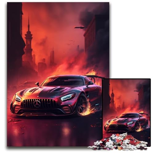 Art Sports Car 1000-teiliges Puzzle aus Holz, DIY-Dekoration, Gehirn-Herausforderung, für Erwachsene, Familie, 50x75cm Art Sports Car 1000-teiliges Puzzle aus Holz, DIY-Dekoration, Gehirn-Herausforderung, für Erwachsene, Familie, 50x75cm von LGSHENG