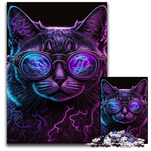 Artistic Feline Funk 1000-teiliges Puzzle für Erwachsene, Holzpuzzle, anspruchsvolles DIY-Dekorationsspiel, interaktives Familienspielzeug, 50x75cm Artistic Feline Funk 1000-teiliges Puzzle für Erwachsene, Holzpuzzle, anspruchsvolles DIY-Dekorationsspiel, interaktives Familienspielzeug, 50x75cm von LGSHENG