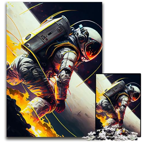 Astronaut Surfing Space 1000-teiliges Puzzle für Erwachsene, Holzpuzzle für Heimdekoration, Gehirntraining, 26x38cm Astronaut Surfing Space 1000-teiliges Puzzle für Erwachsene, Holzpuzzle für Heimdekoration, Gehirntraining, 26x38cm von LGSHENG