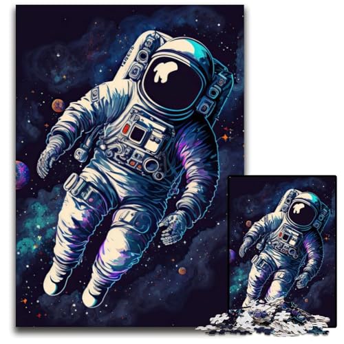 Astronaut im Weltraum, 1000-teiliges Puzzle, Unmögliches Puzzle für Erwachsene, Ideal für Teenager und Sammler, Reisegeschenk, Familienaktivität, 26x38cm Astronaut im Weltraum, 1000-teiliges Puzzle, Unmögliches Puzzle für Erwachsene, Ideal für Teenager und Sammler, Reisegeschenk, Familienaktivität, 26x38cm von LGSHENG