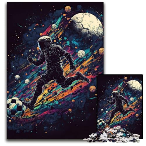 Astronaut spielt Fußball, 1000-Teile-Puzzle, Geschenke, Unmögliches Puzzle für Erwachsene, Herausforderndes Denkspiel für Teenager, Familienspaß, Interaktives Spiel, 26x38cm Astronaut spielt Fußball, 1000-Teile-Puzzle, Geschenke, Unmögliches Puzzle für Erwachsene, Herausforderndes Denkspiel für Teenager, Familienspaß, Interaktives Spiel, 26x38cm von LGSHENG