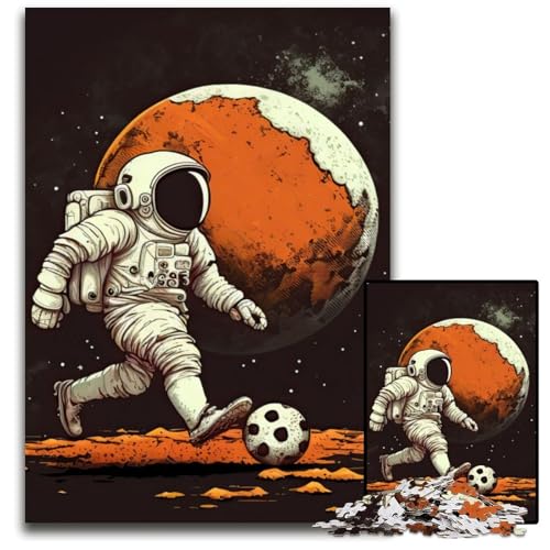 Astronaut spielt Fußball, Puzzle 1000 Teile für Erwachsene, Holzpuzzle, ideal für Teenager und Sammler, Reisegeschenk, Familienaktivität, 50x75cm Astronaut spielt Fußball, Puzzle 1000 Teile für Erwachsene, Holzpuzzle, ideal für Teenager und Sammler, Reisegeschenk, Familienaktivität, 50x75cm von LGSHENG