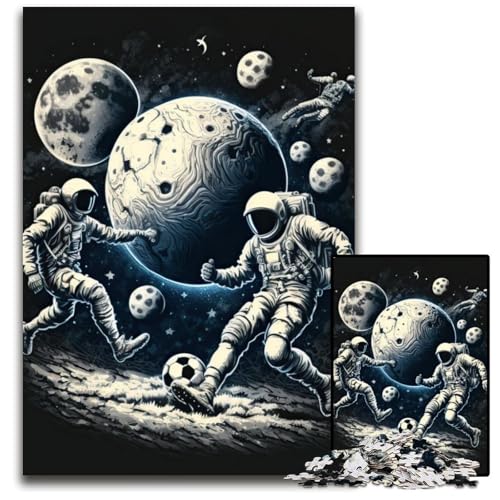 Astronaut spielt Fußball Puzzle 1000 Teile für Erwachsene Holzpuzzle für Erwachsene Ideales DIY-Dekor & Denksport-Geschenk 26X38CM/10.23x14.96inch Astronaut spielt Fußball Puzzle 1000 Teile für Erwachsene Holzpuzzle für Erwachsene Ideales DIY-Dekor & Denksport-Geschenk 26X38CM/10.23x14.96inch von LGSHENG