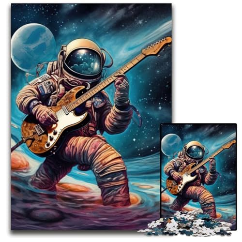 Astronaut spielt Gitarre, 1000-teiliges Puzzle, Holzpuzzle für Erwachsene, für Teenager und Jugendliche, ideales Geburtstags, 26x38cm Astronaut spielt Gitarre, 1000-teiliges Puzzle, Holzpuzzle für Erwachsene, für Teenager und Jugendliche, ideales Geburtstags, 26x38cm von LGSHENG